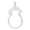 Sterling Silver Heart Charm Holder &#x26; 18&#x22; Chain Jewerly 42.7mm x 21.3mm